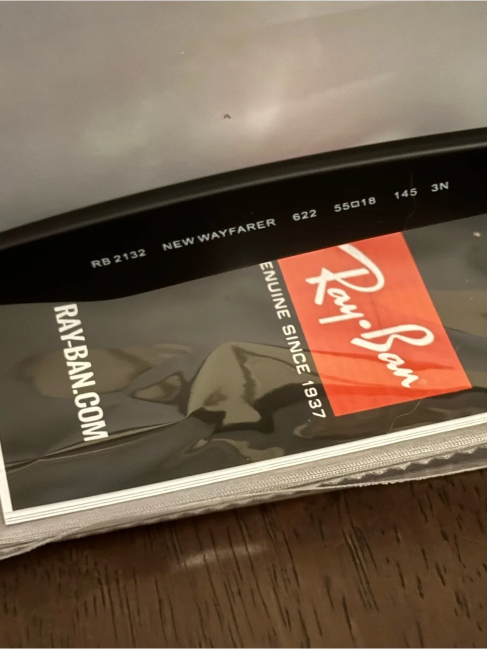 BNIB Raybans RB2132 black wayfarer